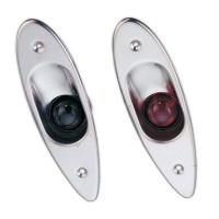 Pactrade Marine Boat Navigational Side Bow Tear Drop Lights Stainless Steel Flush Mount