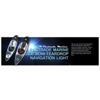 Pactrade Marine Boat Navigational Side Bow Tear Drop Lights Stainless Steel Flush Mount