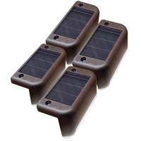 The MAXSA 47332 Solar LED Deck Lights illuminate your way while adding safety and elegance to your deck porch or other outdoor structure Mount them flat on the ground or vertically to deck railings porch steps or other outdoor area These solarpowered dusk