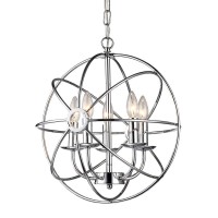 Warehouse Of Tiffany Rl8121Ch Aidee 5-Light Chrome 16-Inch Spherical Chandelier, 94 Piece