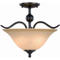 Dover 12-7707 Series Oil Rubbed Bronze Finish Semi Flush Light.