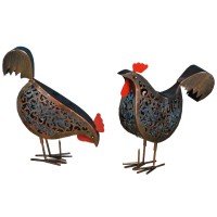 Smart Solar Metal Scroll Hen