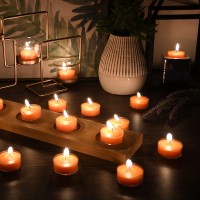 Zest Candle 50Piece Tealight Candles Orange