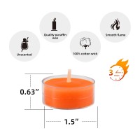 Zest Candle 50Piece Tealight Candles Orange