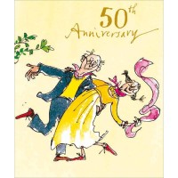 50Th Golden Wedding Anniversary Card (Wdm7656) Quentin Blake - Whirlwind Romance