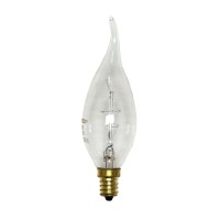 Satco S2418 25 Watt 45 Lumens Cfc Incandescent Candelabra Base Soft White 2700K Vintage Deco Carbon Design Light Bulb, Dimmable