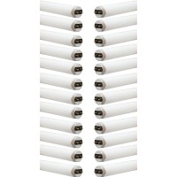 Ge Work Spaces Fluorescent Tube Light Bulbs, T8 Bulb, 25-Watt, 2080 Lumen, 36-Inch Length, G13 Base, Cool White, 24-Pack, Tubular Light Bulbs