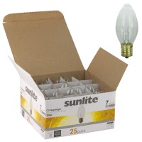 Sunlite 7C9/Cl Incandescent 7-Watt, Intermediate Based, C9 Night Light Bulb, Clear