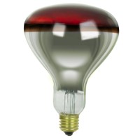 Sunlite 375R40/H/R Incandescent 375-Watt, Medium Based, R40 Heat Lamp Bulb, Red