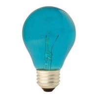 Transparent Party Light Bulb, Teal, 25-Watts