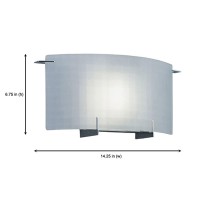 Designers Fountain 6040-Ch Moderne 1-Light Bathroom Wall Sconce, 14.25In W, Silver