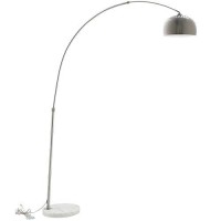 Modway Arco Style Lamp With White Round Marble Base