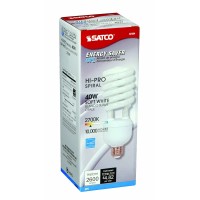 Satco S7334 40 Watt 150 Watt 2600 Lumens Hipro Spiral Cfl Soft White 2700K Medium Base 120 Volt Light Bulb Energy Star