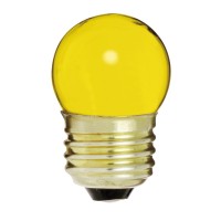 Satco S4512 120V 1/Card Medium Base 7.5-Watt S11 Incandescent Lamp, Ceramic Yellow