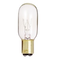 Satco S4719 130V Dc Bayonet Base 15-Watt T7 Light Bulb, Clear