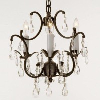 Wrought Iron Crystal Chandelier Lighting Country French, 3 Lights,, Ceiling Fixture