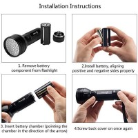 Escolite Uv Flashlight Black Light, 51 Led 395 Nm Ultraviolet Blacklight Detector For Dog Urine, Pet Stains And Bed Bug