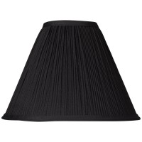 Black Mushroom Pleated Lamp Shade 4X11X8.5 (Spider) - Brentwood