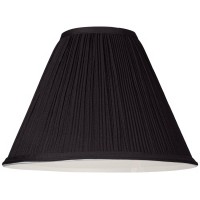 Black Mushroom Pleated Lamp Shade 4X11X8.5 (Spider) - Brentwood