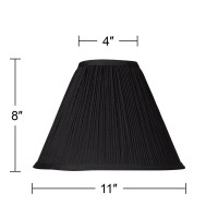 Black Mushroom Pleated Lamp Shade 4X11X8.5 (Spider) - Brentwood