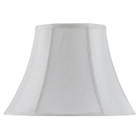 Cal Lighting Sh-8104/16-Wh 11.5-Inch Vertical Piped Basic Bell Shade, White