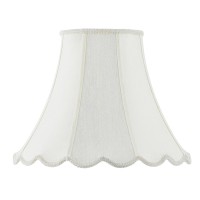 Cal Lighting SH810512EG Transitional Shade from Piped Scallop Bell collection in Light finish 1200 inches Shade from the Piped Scallop Bell collection Transitional Shade from Piped Scallop Bell collection in Eggshell finish 1200 inches