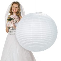 Jumbo White Hanging Lantern 30 Inches In Diameter Wedding And Party Decor