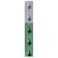 Chicago Heights Steel Frpt13300066G2N Studded Tpost Green With Aluminum Top 133 X 66