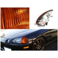 Spec-D Tuning Amber Lens Corner Lights Compatible With 1993-1997 Honda Del Sol L+R Pair Assembly