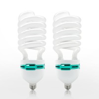 Limostudio 2-Pack 105W, 6500K Compact Fluorescent Light Cfl Daylight Bulb For Photography And Video, Spiral Design Lighting, Agg878