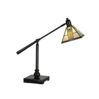 Dale Tiffany Tt90492 Tiffany/Mica One Light Table Desk Lamps Collection In Bronze/Dark Finish, 7.00 Inches