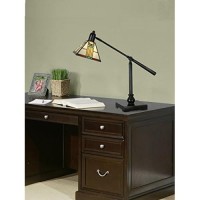 Dale Tiffany Tt90492 Tiffany/Mica One Light Table Desk Lamps Collection In Bronze/Dark Finish, 7.00 Inches