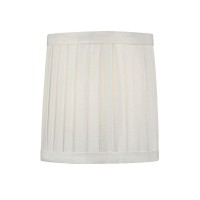 Design Classics Lighting Pleated White Drum Lamp Shade With Clip-On Assembly