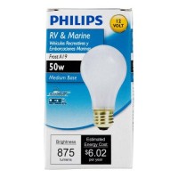 Philips 415265 Rv And Marine 50-Watt A19 12-Volt Light Bulb