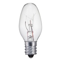 Philips C7 Clear Night Light: 7-Watt, E12 Candelabra Base Light Bulb, Soft White, 4-Pack, 415463