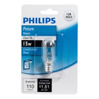 Philips 416289 Clear Appliance 25-Watt T6-1/2 Intermediate Base Light Bulb