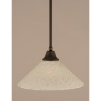 Stem Pendant With Hang Straight Swivel Shown In Dark Granite Finish With 16 Italian Bubble Glas