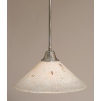 Stem Pendant With Hang Straight Swivel Shown In Chrome Finish With 16 Frosted Crystal Glass