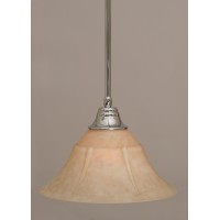 Stem Pendant With Hang Straight Swivel Shown In Chrome Finish With 14 Italian Marble Glass