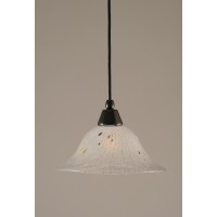 Cord Mini Pendant Shown In Black Copper Finish With 10 Frosted Crystal Glass