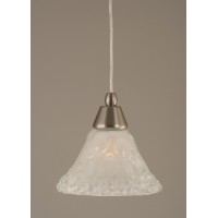 Cord Mini Pendant Shown In Brushed Nickel Finish With 7 Italian Bubble Glass