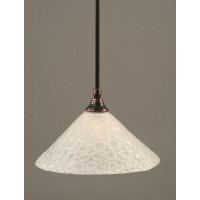 Stem Mini Pendant With Hang Straight Swivel Shown In Black Copper Finish With 12 Italian Bubble Glass