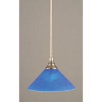 Stem Mini Pendant With Hang Straight Swivel Shown In Brushed Nickel Finish With 10