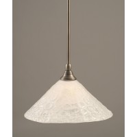 Stem Mini Pendant With Hang Straight Swivel Shown In Brushed Nickel Finish With 12 Italian Bubble Glass