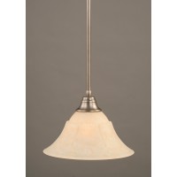 Stem Pendant With Hang Straight Swivel Shown In Brushed Nickel Finish With 14 Italian Marble Glass