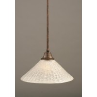 Stem Pendant With Hang Straight Swivel Shown In Bronze Finish With 16 Italian Bubble Glass