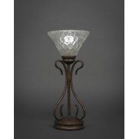 Swan Mini Table Lamp Shown In Bronze Finish With 7 Italian Bubble Glass