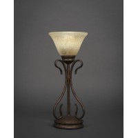 Swan Mini Table Lamp Shown In Bronze Finish With 7 Italian Marble Glass