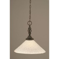 Elegant Pendant Shown In Dark Granite Finish With 16