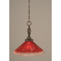 Elegant Pendant Shown In Dark Granite Finish With 16